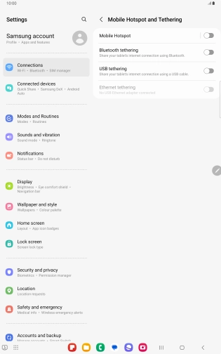 Press Mobile Hotspot.