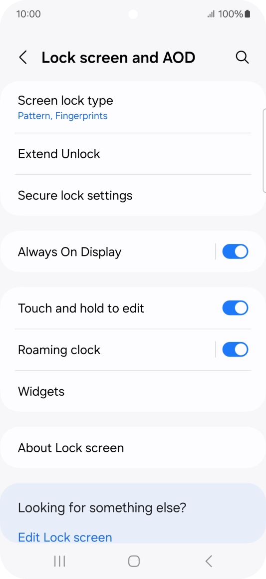 Press Screen lock type and key in the additional phone lock code you created earlier.