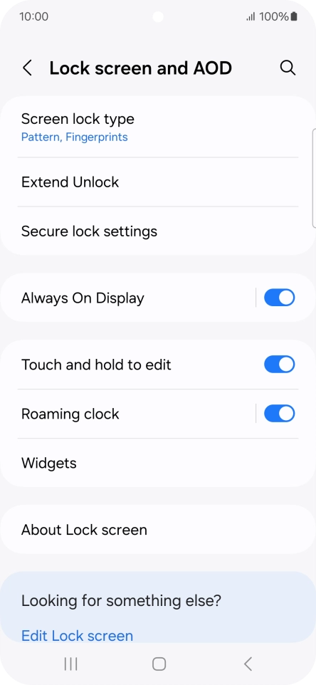 Press Screen lock type and key in the additional phone lock code you created earlier.