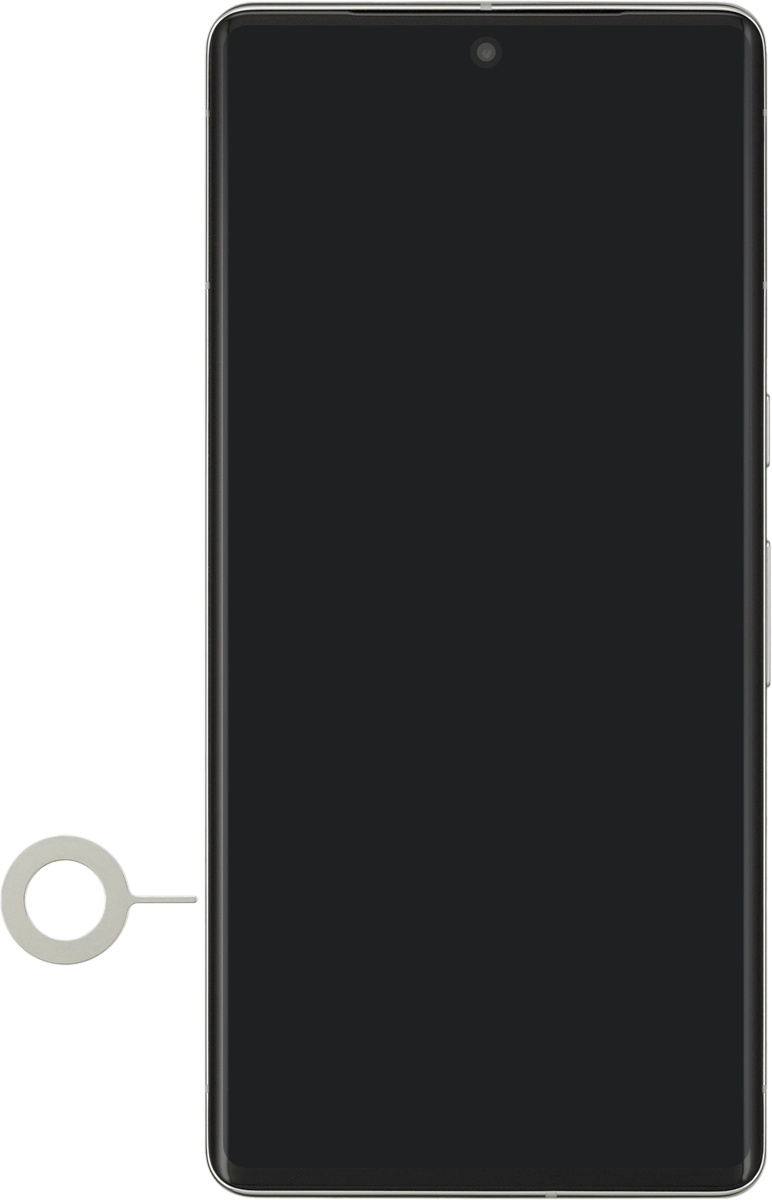 Find the opener for the SIM holder.