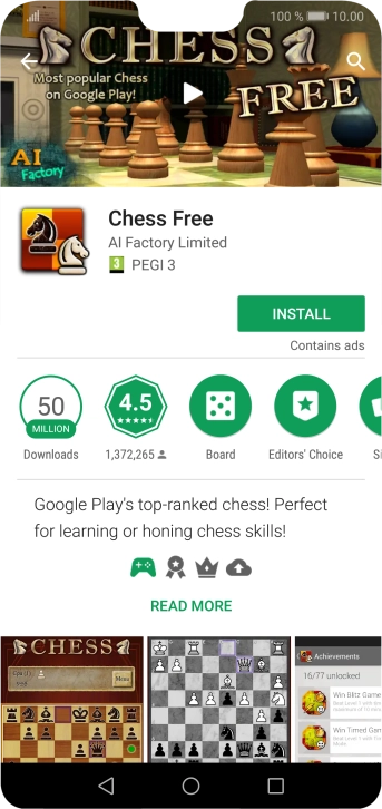 Press INSTALL and follow the instructions on the screen to install the app.