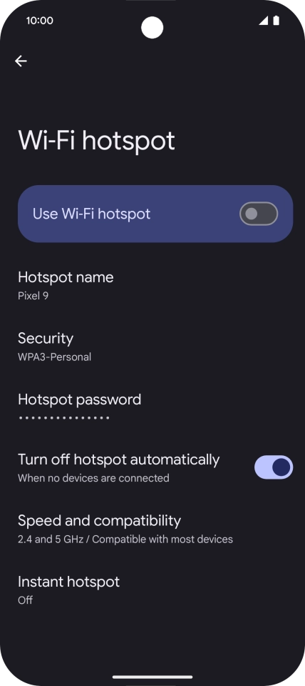 Press the indicator next to 
