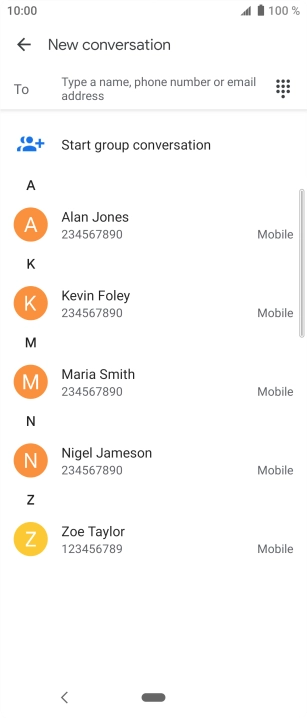 Press the field next to 