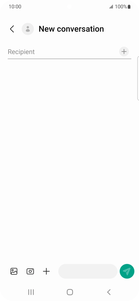 Press the search field and key in the first letters of the recipient's name.