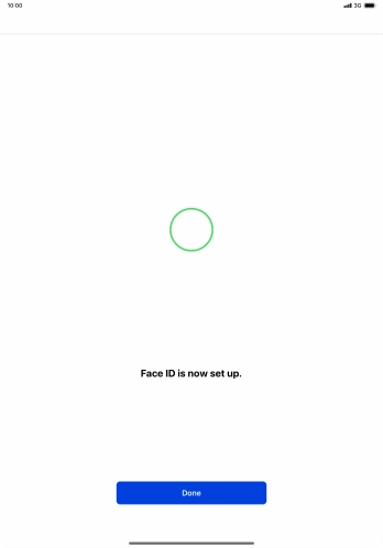 Press Done. If you haven't previously selected a lock code, key in a code of your own choice twice.