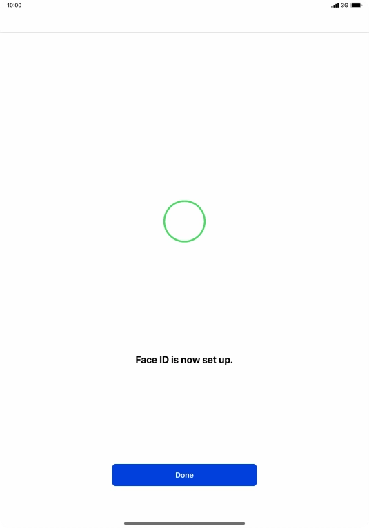 Press Done. If you haven't previously selected a lock code, key in a code of your own choice twice.