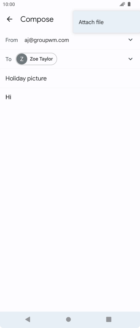 Press Attach file and go to the required folder.
