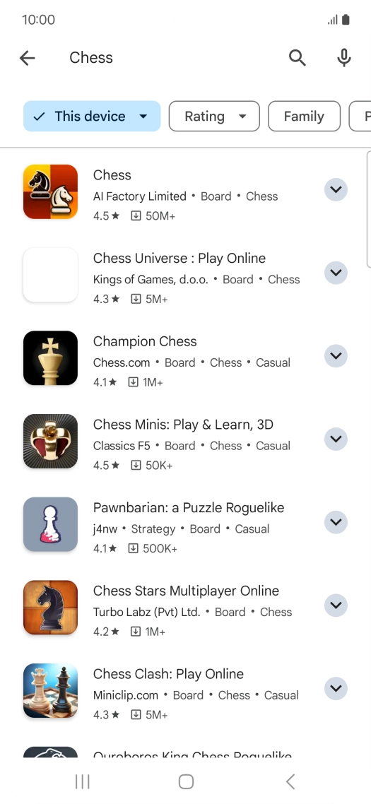 Press the required app.