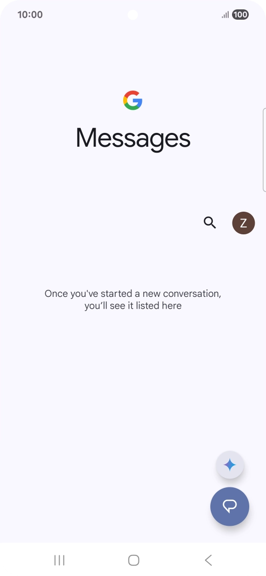 Press the profile icon.