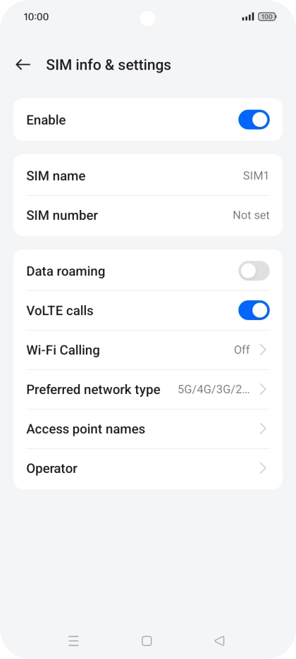 Press the indicator next to 