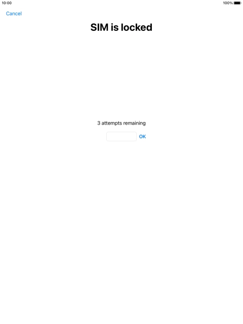 If your SIM is locked, key in your PIN and press OK. The default PIN is 1111.