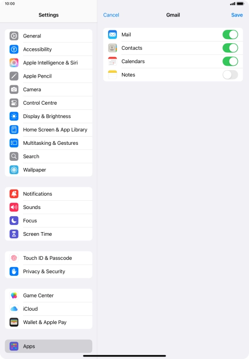 If this screen is displayed, you email account has been recognised and set up automatically. Follow the instructions on the screen to key in more information and finish setting up your tablet.