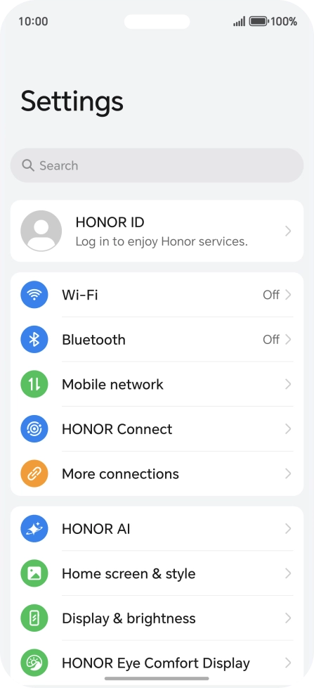 Press Mobile network.
