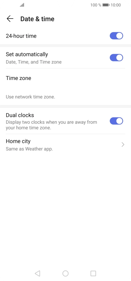 Press the Home key to return to the home screen.