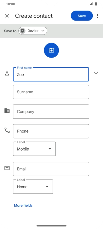 Press Surname and key in the last name.