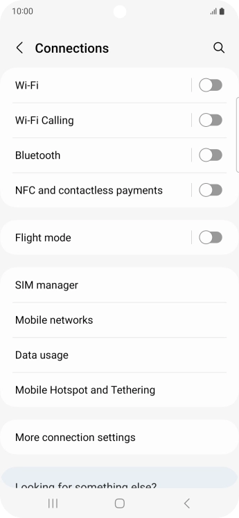 Press Mobile networks.