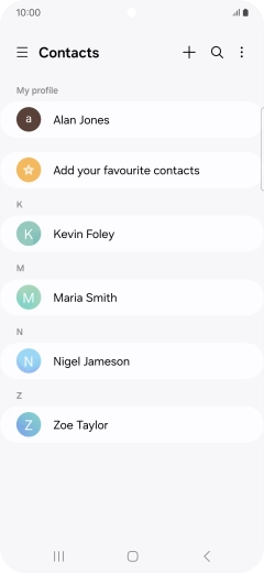 Press the new contact icon.