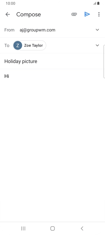 Press the attachment icon.