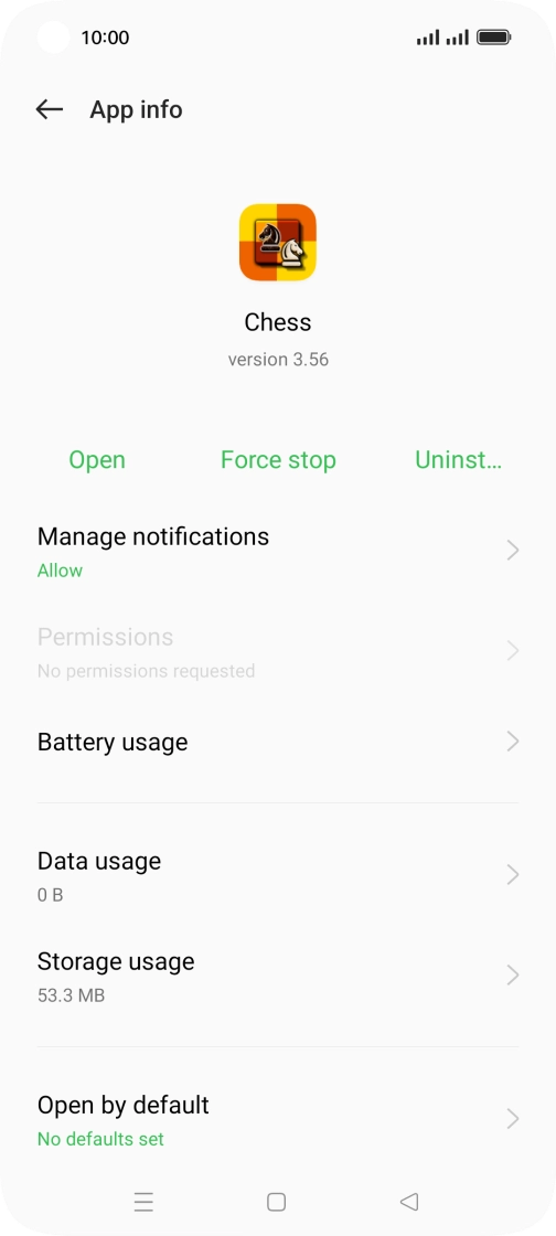 Press Storage usage.