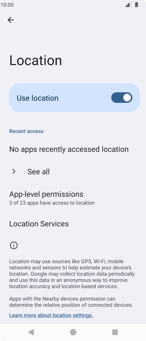 Press App-level permissions.