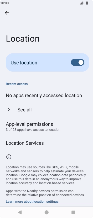 Press App-level permissions.