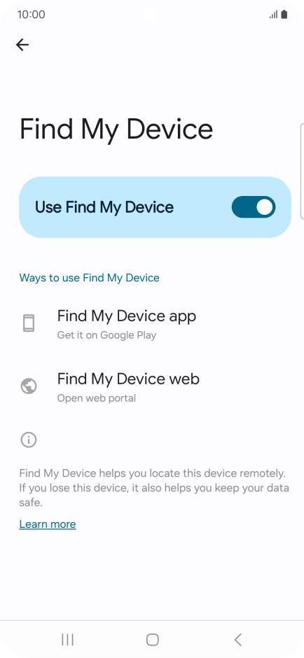 Press the Home key to return to the home screen.