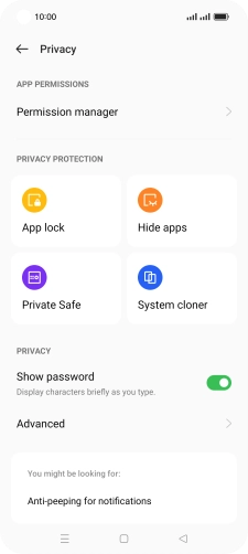 Press Permission manager.