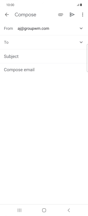 Press To and key in the first letters of the recipient's name.