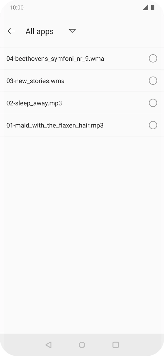 Press the required ring tone.