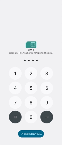 If you're asked to key in your PIN, do so and press arrow right. The default PIN is 1111.