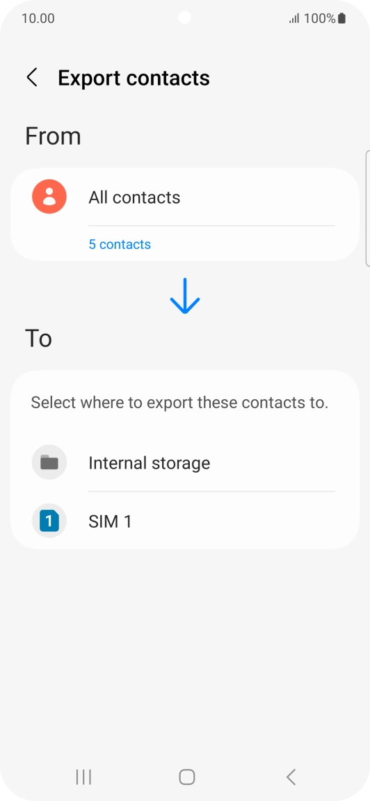 Press the name of the SIM.