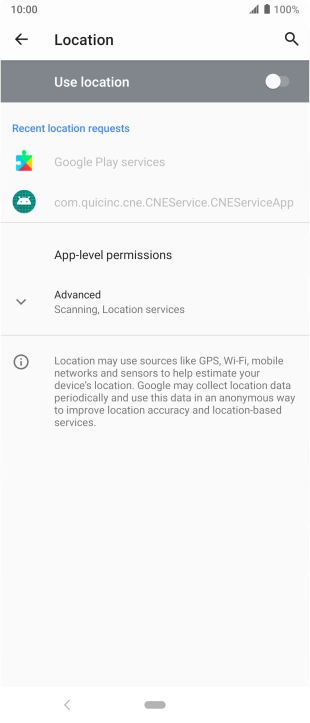Press the indicator next to 