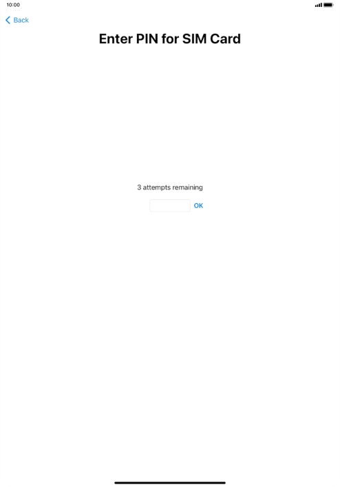 If your SIM is locked, key in your PIN and press OK. The default PIN is 1111.