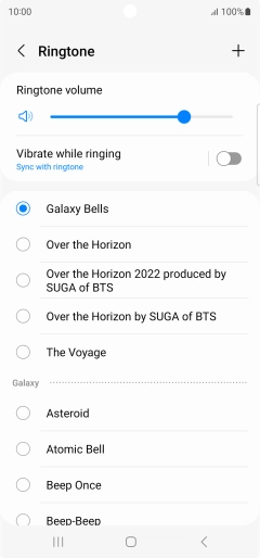 Press the required ring tones to hear them.