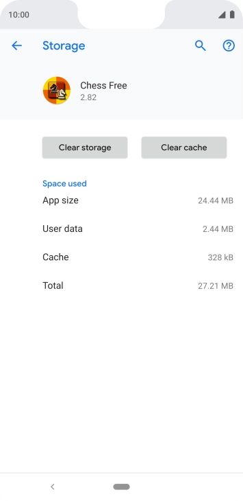 Press Clear cache.
