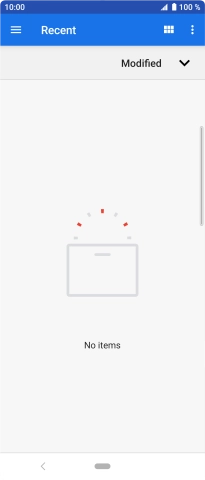 Slide your finger right starting from the left side of the screen.