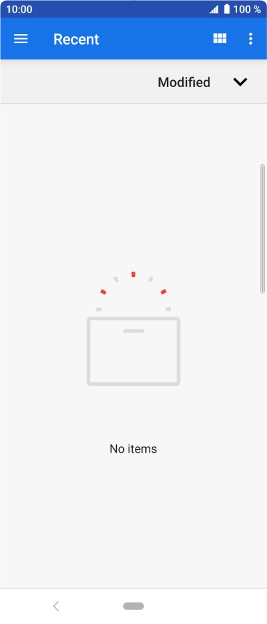 Slide your finger right starting from the left side of the screen.