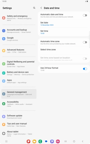 Press the indicator next to 