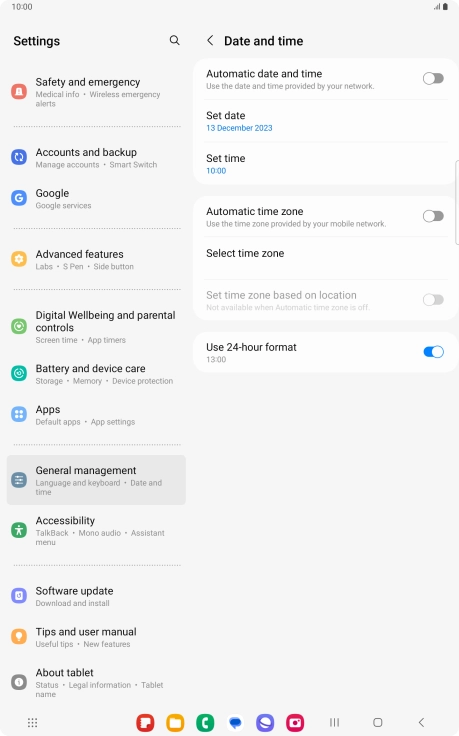 Press the indicator next to 