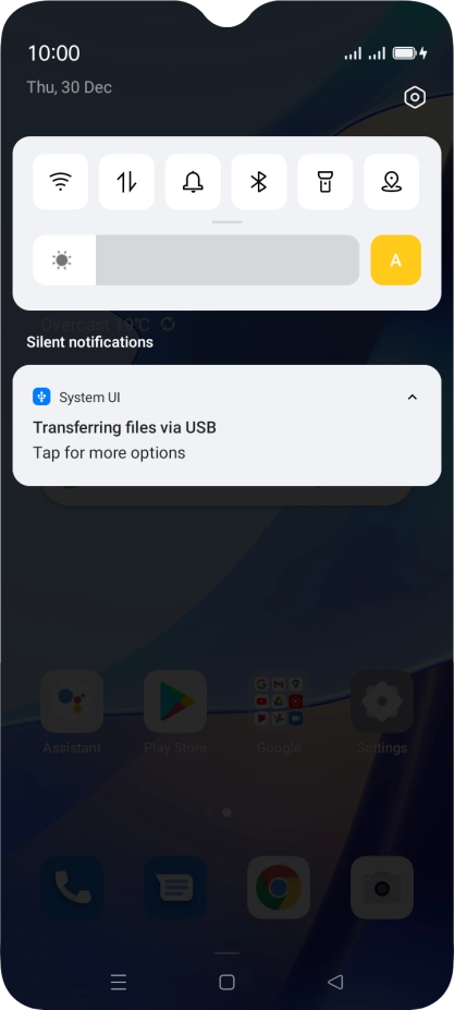 Press Tap for more options.
