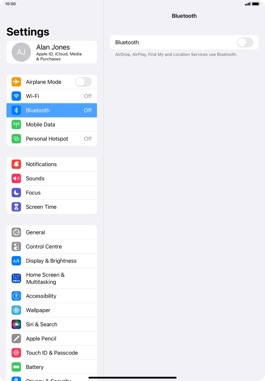 Press the indicator next to 