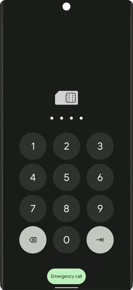 If you're asked to key in your PIN, do so and press arrow right. The default PIN is 1111.