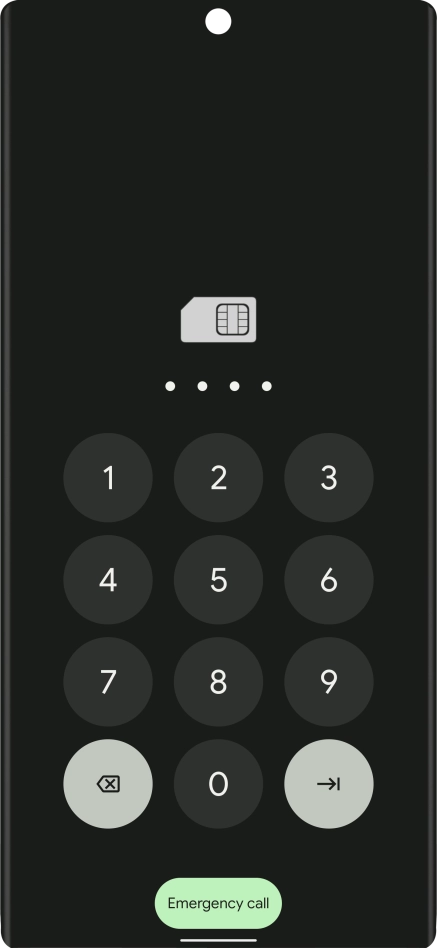 If you're asked to key in your PIN, do so and press arrow right. The default PIN is 1111.