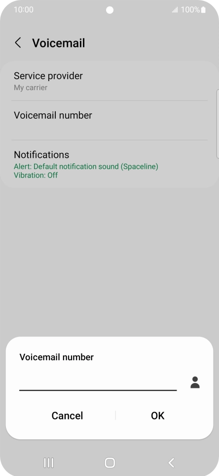 Key in +447953222222 and press OK.