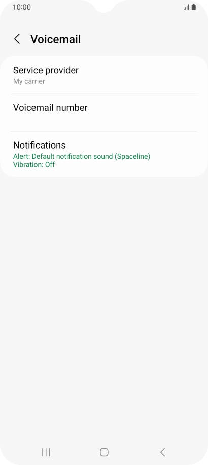 Press Voicemail number.