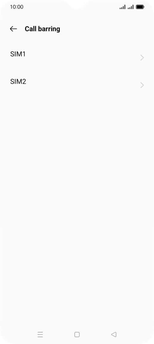 Press the required SIM.