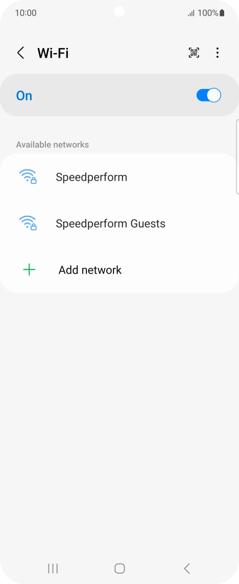 Press the required Wi-Fi network.
