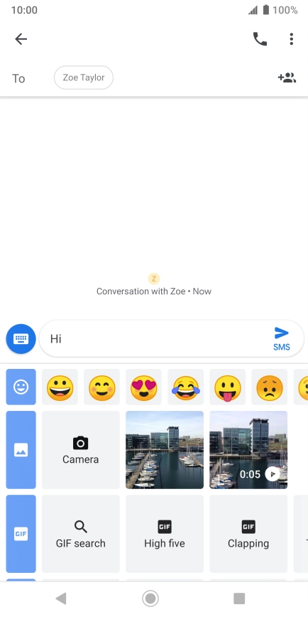 Press the picture icon and go to the required folder.