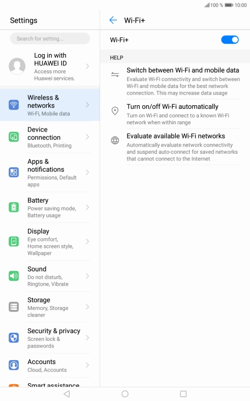 Press the indicator next to 