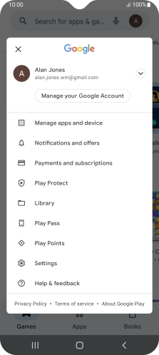 Press Manage apps and device.